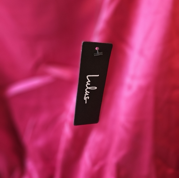 MSRP $45 NWT Lulus Satin Tie Back Crop Top Sz Small - Picture 8 of 10